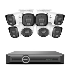 Système de sécurité PoE 3MP 8 canaux, NVR 6MP, S+265, détection de mouvement intelligente, lecture intelligente, notification intelligente avec image jointe