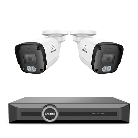 FW800 – Système de vidéosurveillance PoE 4K avec audio, détection par IA, vision nocturne couleur à double éclairage et étanchéité IP67