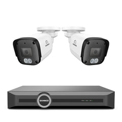 FW800 – Système de vidéosurveillance PoE 4K avec audio, détection par IA, vision nocturne couleur à double éclairage et étanchéité IP67