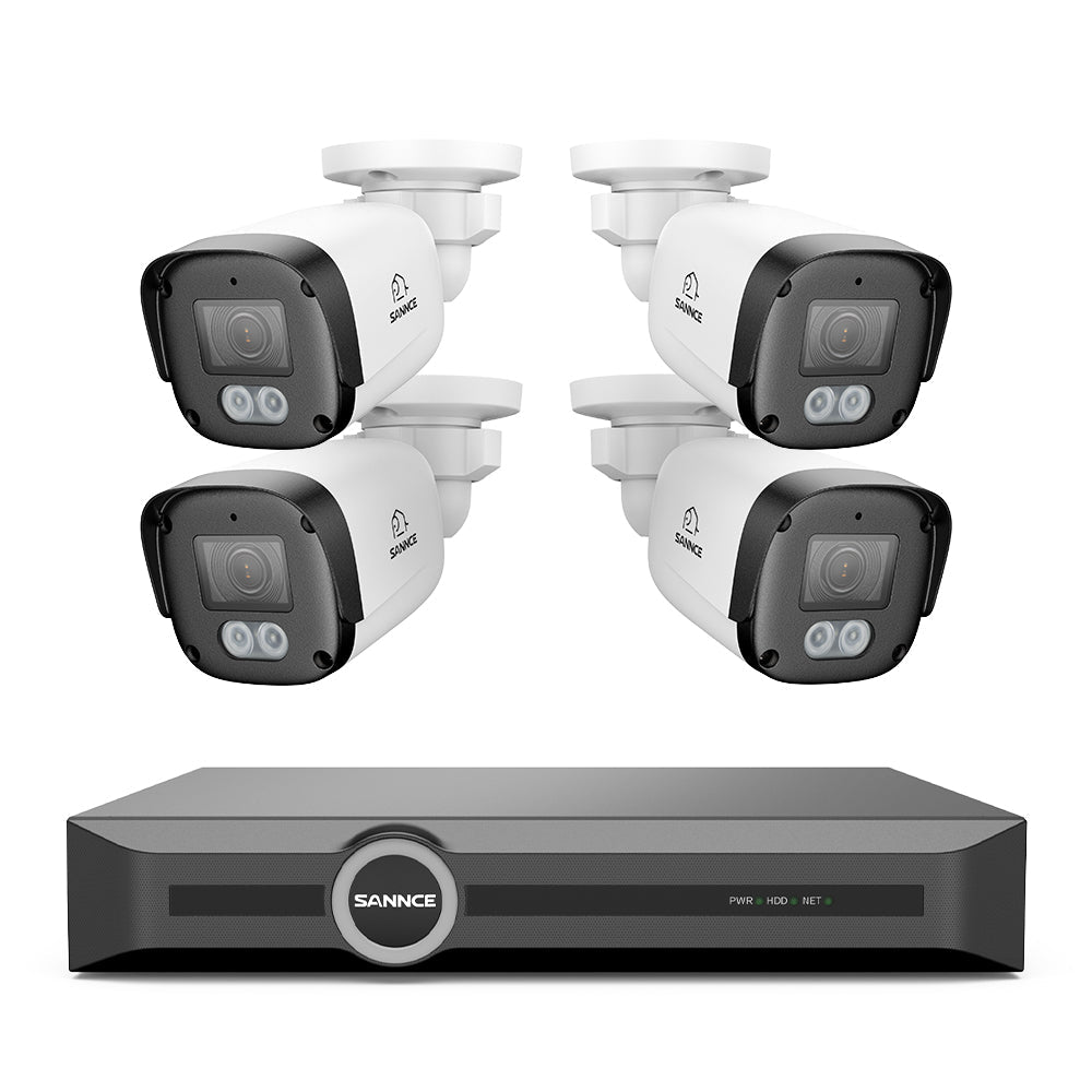 FW800 – Système de vidéosurveillance PoE 4K avec audio, détection par IA, vision nocturne couleur à double éclairage et étanchéité IP67