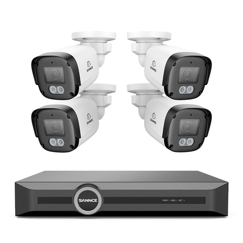 FW800 – Système de vidéosurveillance PoE 4K avec audio, détection par IA, vision nocturne couleur à double éclairage et étanchéité IP67