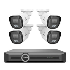 FW800 – Système de vidéosurveillance PoE 4K avec vision nocturne couleur à double éclairage, détection par IA, objectif grand angle, Audio Bidirectionnel et étanchéité IP67