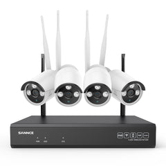 Système de caméra de sécurité sans fil 4K 16 canaux, NVR 8MP, caméra IP WiFi 8MP, audio bidirectionnel, étanchéité IP66, détection humaine intelligente AI, fonctionne avec Alexa
