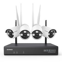 Système de caméra de sécurité sans fil 5MP 8 canaux, NVR 8MP, caméra IP WiFi 5MP, audio bidirectionnel, étanchéité IP66, détection humaine intelligente AI, fonctionne avec Alexa