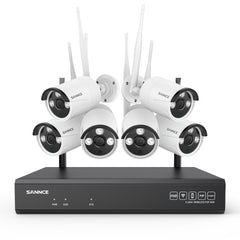 Système de caméra de sécurité sans fil 3MP 16 canaux, NVR 8MP, caméra IP WiFi 3MP, audio bidirectionnel, étanchéité IP66, détection humaine intelligente AI, fonctionne avec Alexa