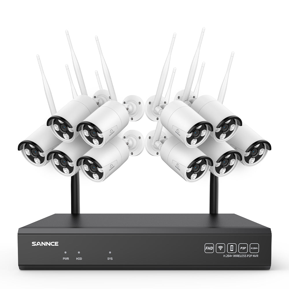 Système de caméra de sécurité sans fil 5MP 16 canaux, NVR 8MP, caméra IP WiFi 5MP, audio bidirectionnel, étanchéité IP66, détection humaine intelligente AI, fonctionne avec Alexa