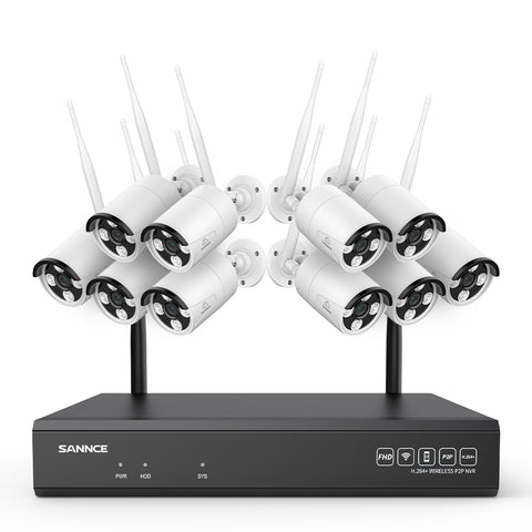 Système de caméra de sécurité sans fil 5MP 16 canaux, NVR 8MP, caméra IP WiFi 5MP, audio bidirectionnel, étanchéité IP66, détection humaine intelligente AI, fonctionne avec Alexa