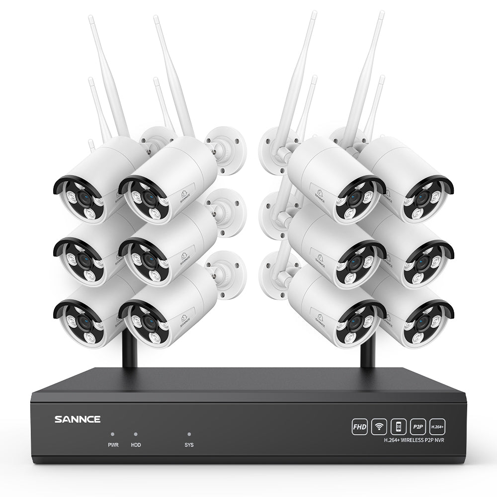 Système de caméra de sécurité sans fil 5MP 16 canaux, NVR 8MP, caméra IP WiFi 5MP, audio bidirectionnel, étanchéité IP66, détection humaine intelligente AI, fonctionne avec Alexa