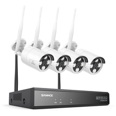 Reconditionné certifié Système de caméra de sécurité sans fil 5MP 8 canaux, NVR 8MP, caméra IP WiFi 5MP, audio bidirectionnel, étanchéité IP66, détection humaine intelligente AI, fonctionne avec Alexa