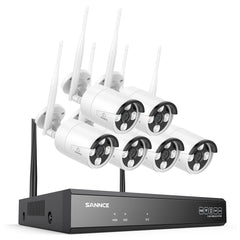Système de caméra de sécurité sans fil 4K 16 canaux, NVR 8MP, caméra IP WiFi 8MP, audio bidirectionnel, étanchéité IP66, détection humaine intelligente AI, fonctionne avec Alexa