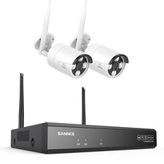 Système de caméra de sécurité sans fil 4K 8 canaux, NVR 8MP, caméra IP WiFi 8MP, audio bidirectionnel, étanchéité IP66, détection humaine intelligente AI, fonctionne avec Alexa