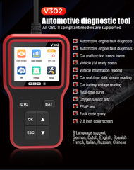 Car Code Reader, OBD2 Car Code Scanner Check Engine Light Fault Code Reader Scanner EOBD CAN Protocols Diagnostic Tool For OBDII Cars Since 1996