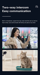Caméra intérieure carrée 1080P WiFi, sécurité maison, moniteur pour animaux/bébés, vision nocturne, détection IA, stockage carte SD
