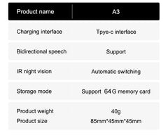 Caméra intérieure carrée 1080P WiFi, sécurité maison, moniteur pour animaux/bébés, vision nocturne, détection IA, stockage carte SD