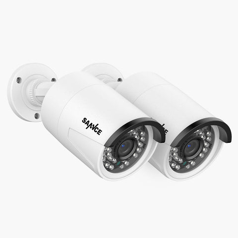 3MP Caméra IP Bullet PoE Full HD avec enregistrement audio pour SANNCE NVR N98PBD/N96PBK