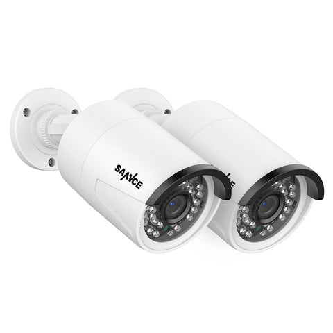 Caméra IP de sécurité extérieure PoE Super HD 5MP avec enregistrement audio pour SANNCE NVR N98PBD/N96PBK (lot de 2)