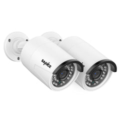 Caméra IP de sécurité extérieure PoE Super HD 5MP avec enregistrement audio pour SANNCE NVR N98PBD/N96PBK (lot de 2)