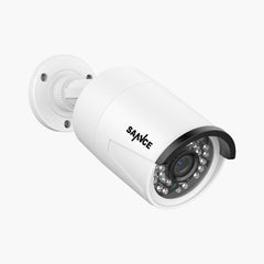 Caméra IP de sécurité extérieure PoE Super HD 5MP avec enregistrement audio pour SANNCE NVR N98PBD/N96PBK (lot de 2)