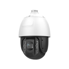 4K 25X Zoom optique PoE PTZ Caméra dôme rapide, IK10 anti-vandalisme, objectif 5,9-147,5 mm, détection intelligente, vision nocturne couleur de 660 ft, alarme sonore et visuelle
