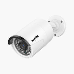 Caméra IP de sécurité extérieure PoE Super HD 5MP avec enregistrement audio pour SANNCE NVR N98PBD/N96PBK (lot de 2)