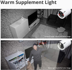 certifié remis à neuf Ensemble de caméras de surveillance SANNCE WLAN 8CH NVR et 4X 2MP IP WiFi caméra de surveillance système de vidéosurveillance extérieur résistant aux intempéries, détection de personne, prend en charge Alexa