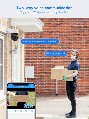 3MP 10 canaux Système de caméra PT CCTV sans fil, NVR 8MP, 8 IP caméras sans fil panoramiques & inclinables, enregistrement audio, détection humaine AI, fonctionne avec Alexa