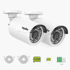 3MP Caméra IP Bullet PoE Full HD avec enregistrement audio pour SANNCE NVR N98PBD/N96PBK