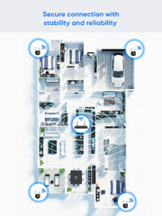 3MP 10 canaux sans fil Système de caméras de vidéosurveillance, 6 PTZ caméras & 2 Bullet caméras , enregistreur NVR 8MP, enregistrement audio, détection humaine IA, compatible avec Alexa