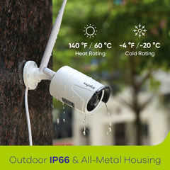 10 Canaux 5MP Système Caméra de Sécurité Sans Fil, NVR 8MP, 2 sans fil Caméra,  Audio Bidirectionnel, Étanche IP66, Détection Intelligente de l'IA Humaine, Compatible Avec Alexa & ONVIF