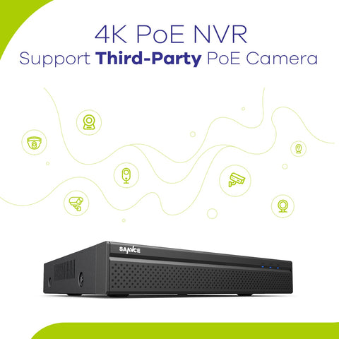 Système de Sécurité Domestique Professionnel - Enregistrement Audio, 4K 8 Canaux NVR PoE Filaire, 4 Caméras Bullet CCTV IP 3MP