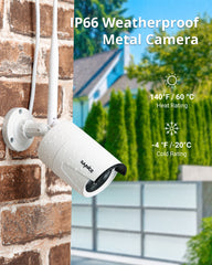 3MP 10 canaux sans fil Système de caméras de vidéosurveillance, 4 PTZ caméras & 2 Bullet caméras , enregistreur NVR 8MP, enregistrement audio, détection humaine IA, compatible avec Alexa