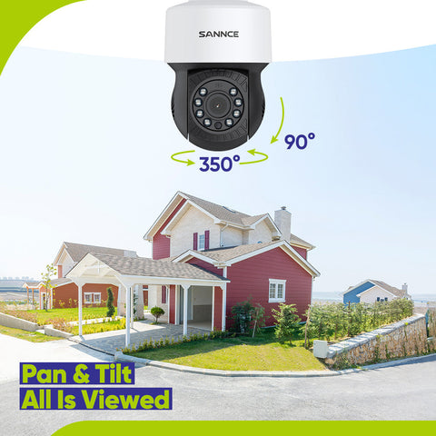 5MP 8 canaux Pt système de caméra de sécurité - hybride 5 - en - 1 DVR, caméra CCTV PTZ, vision nocturne de 100 pieds, détection de mouvement, extérieur, étanche