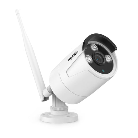3MP Caméra de sécurité sans fil, 2Pcs WiFi IP Caméras pour SANNCE N48WHE/N98WHG NVR, détection humaine AI, fonctionne avec Alexa, vision nocturne 100ft, accès à distance & alertes de mouvement intelligentes