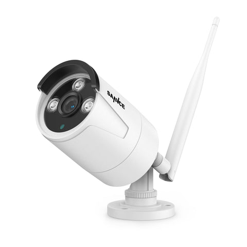 3MP Caméra de sécurité sans fil, 2Pcs WiFi IP Caméras pour SANNCE N48WHE/N98WHG NVR, détection humaine AI, fonctionne avec Alexa, vision nocturne 100ft, accès à distance & alertes de mouvement intelligentes