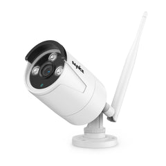 3MP Caméra de sécurité sans fil, 2Pcs WiFi IP Caméras pour SANNCE N48WHE/N98WHG NVR, détection humaine AI, fonctionne avec Alexa, vision nocturne 100ft, accès à distance & alertes de mouvement intelligentes