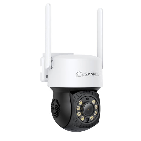 10 Canaux 5MP PT Système de Caméra Sécurité Sans Fil, NVR 8MP, 2 PT Caméra & 6 bullet Caméra, Panoramique & Inclinaison, Audio Bidirectionnel, Étanche IP66, Détection Intelligente de l'IA Humaine, Compatible Avec Alexa
