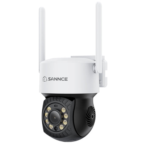 10 Canaux 5MP PT Système de Caméra Sécurité Sans Fil, NVR 8MP, 2 PT Caméra & 6 bullet Caméra, Panoramique & Inclinaison, Audio Bidirectionnel, Étanche IP66, Détection Intelligente de l'IA Humaine, Compatible Avec Alexa