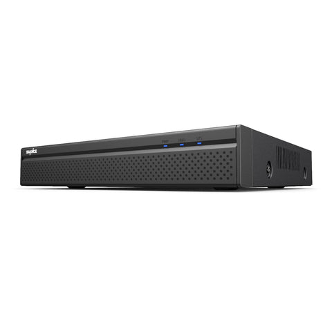 Enregistreur NVR PoE 16 canaux 4K H.265+ - Prise en charge ONVIF, Enregistrement audio, Détection d'Humains/Véhicules, Prise en charge jusqu'à 12 To de Disque Dur