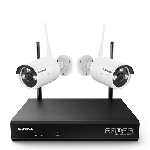 3MP 10 canaux Système caméra de sécurité sans fil, NVR 8MP, Enregistrement audio, Étanchéité IP66, Détection humaine AI intelligente, Fonctionne avec Alexa.