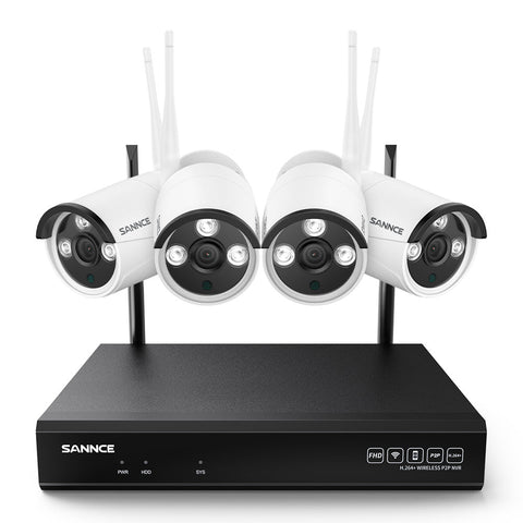 Système de caméra de sécurité sans fil 10 canaux 5MP avec audio bidirectionnel, NVR 8MP, étanche IP66, détection intelligente des humains avec IA, compatible avec Alexa