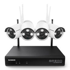 Système de caméra de sécurité sans fil 10 canaux 5MP avec audio bidirectionnel, NVR 8MP, étanche IP66, détection intelligente des humains avec IA, compatible avec Alexa