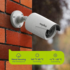 Système de caméras de sécurité PoE 4K 8 canaux, 4 caméras PoE, audio bidirectionnel, étanchéité IP66, détection humaine intelligente par IA, compatible avec Alexa et ONVIF